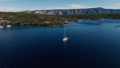 yacht in a croatian bay