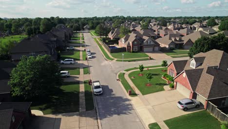 suburban neighborhood aerial view