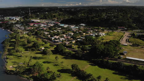 drone footage of a city in papua newguinea