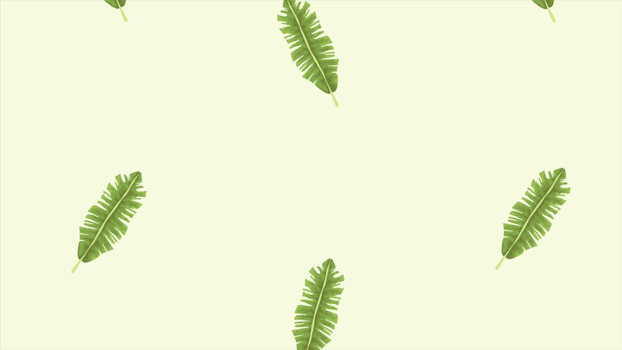 hojas exóticas tropicales patrón de animación de ecología