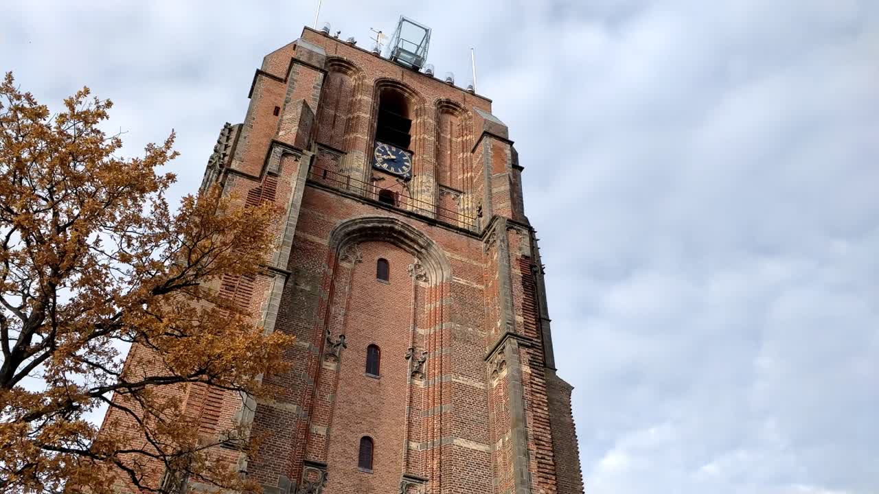 Old Church Tower Oldehove Leeuwarden steady shot