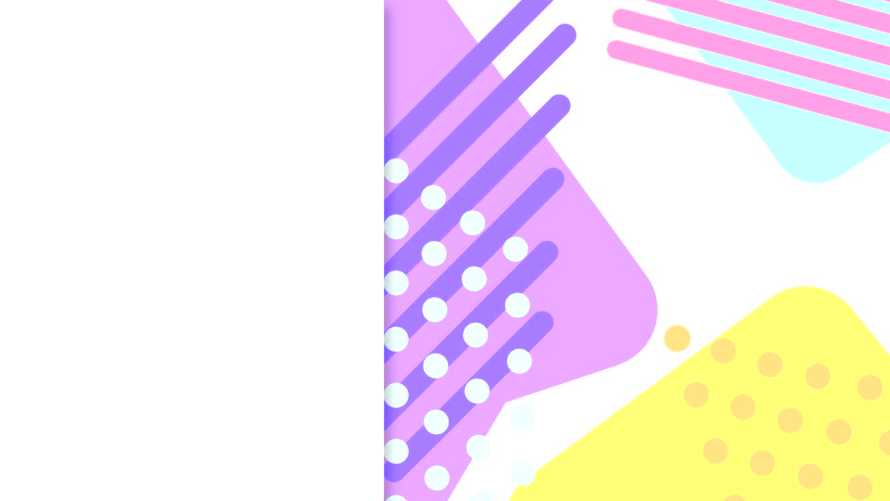 그래픽 기하학적 요소와 모양을 가진 추상적인 애니메이션 배경.