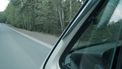 Woman-Petting-Dog-and-Driving-Van