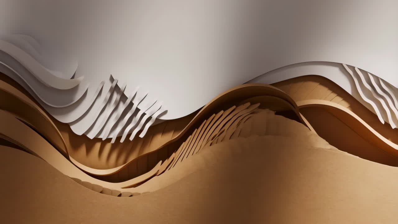Abstract Wavy Layers in Earth Tones