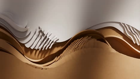 abstract wavy layers in earth tones