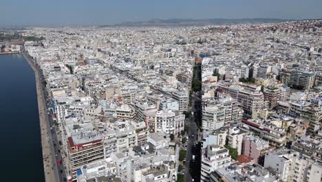 daylight aerial footage: thessaloniki - greece pride