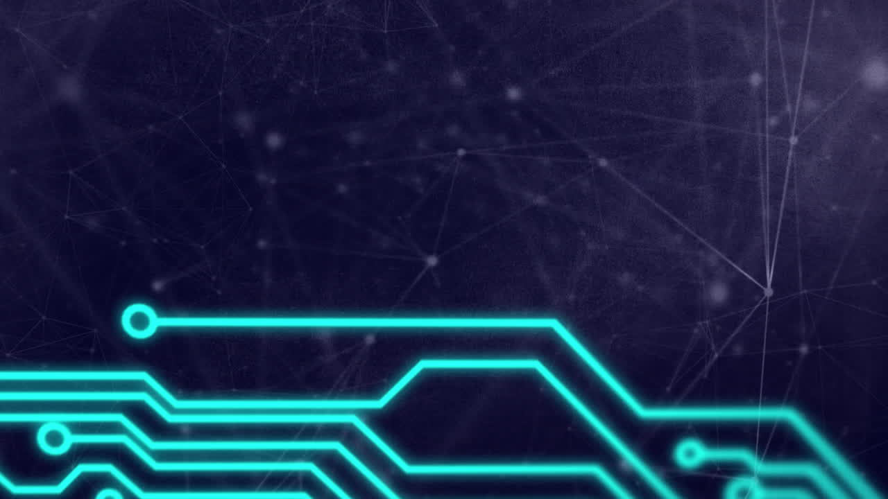 animación de redes de conexiones sobre un fondo negro