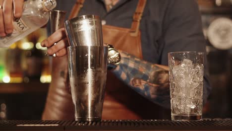 bartender preparing a cocktail