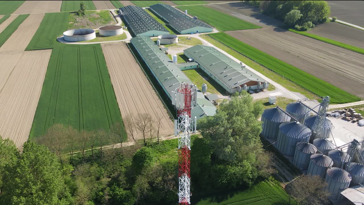 conexiones de iot desde granjas agrícolas hasta antenas de sensores de torres de telecomunicaciones
