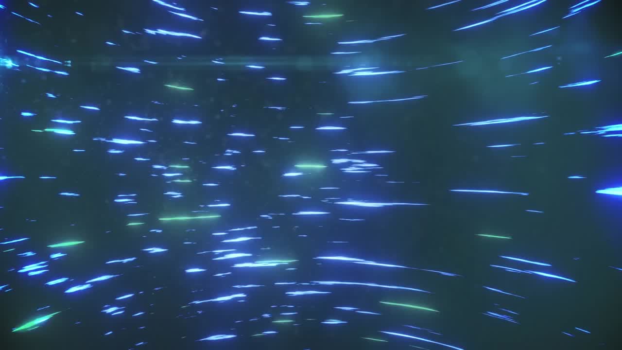 Animation of light trails over black background