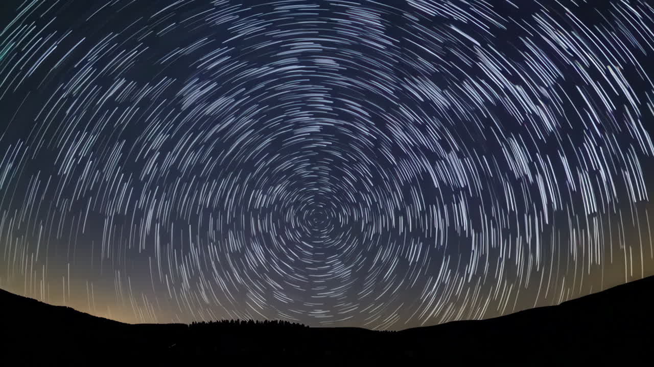 Star Trails over Mountains
