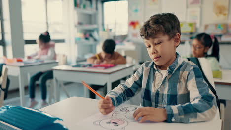 Child,-classroom-and-drawing-for-education