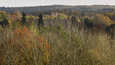abadía de stoneleigh paisaje aéreo otoño warwickshire reino unido