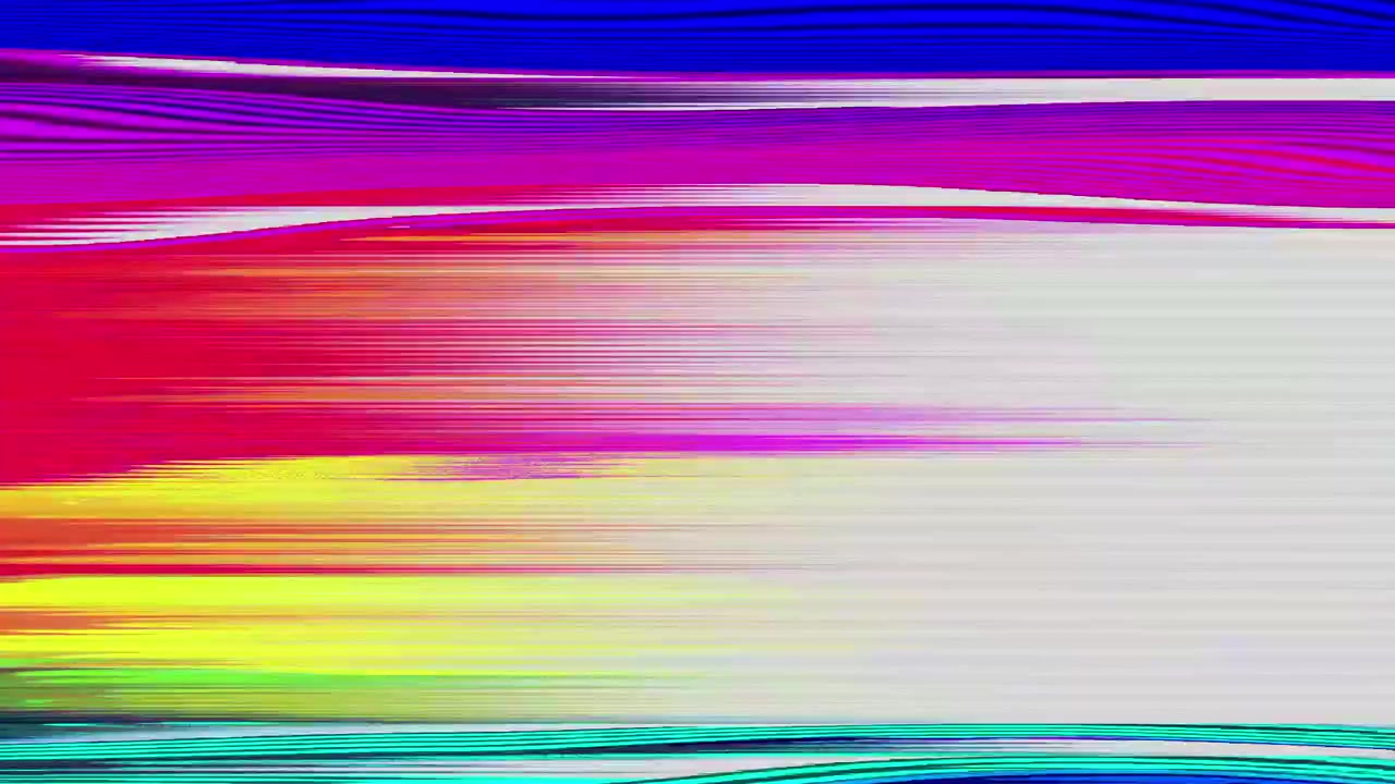 Efeito Glitch Digital Abstrato com Linhas Horizontais Vibrantes