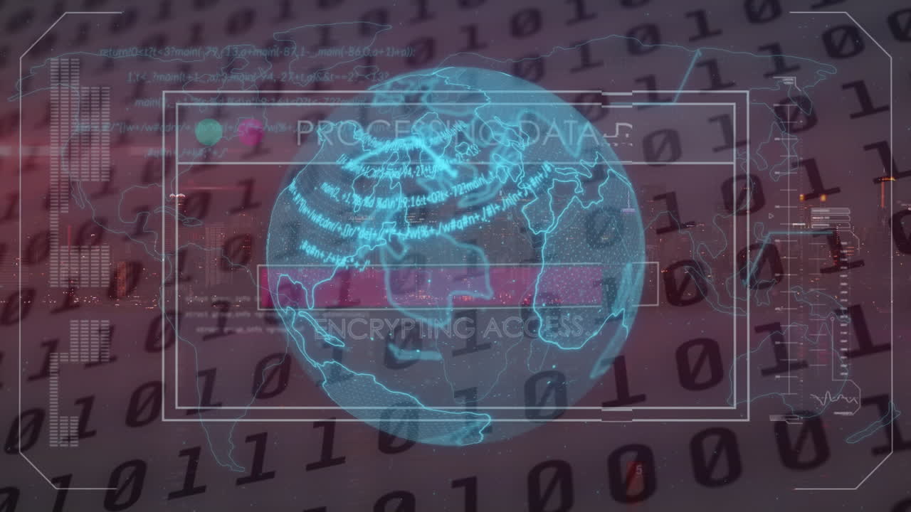 animación del globo sobre el procesamiento de datos