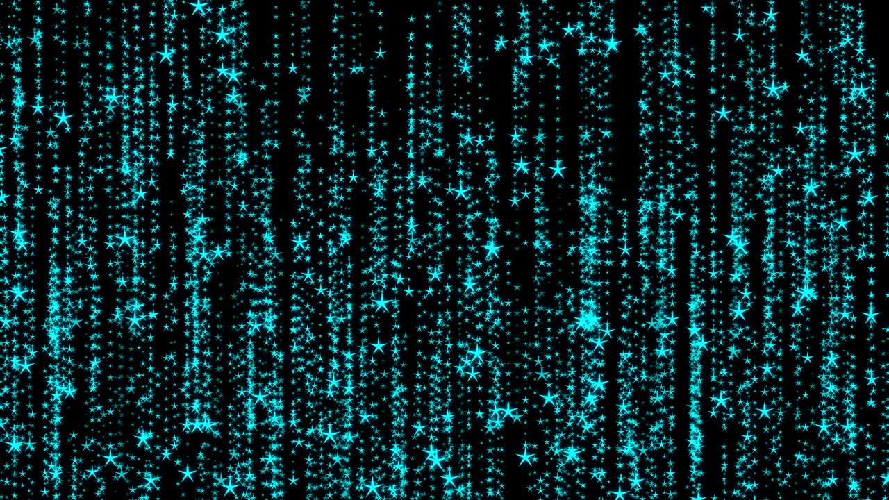 la lluvia de partículas de estrellas brillantes que caen.