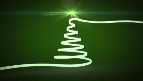 Ribbon-swirling-to-form-christmas-tree-shape