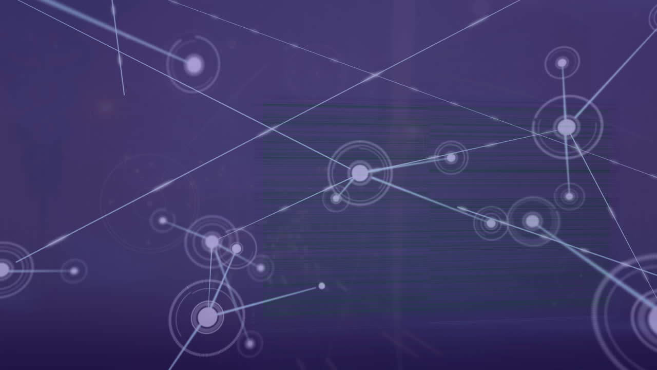 Animation of network of connections over rectangle shapes
