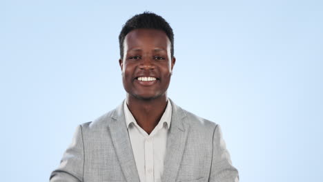 Business,-portrait-and-black-man-with-peace-sign