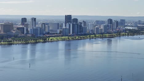 Aerial-landscapes-of-East-Perth-in-Western-Australia-on-clear-sky-day