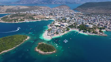 ksamil islands beckon with turquoise waters, white sand, and coastal resorts, perfect summer vacation haven