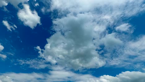 clouds are moving in the blue sky. time lapse