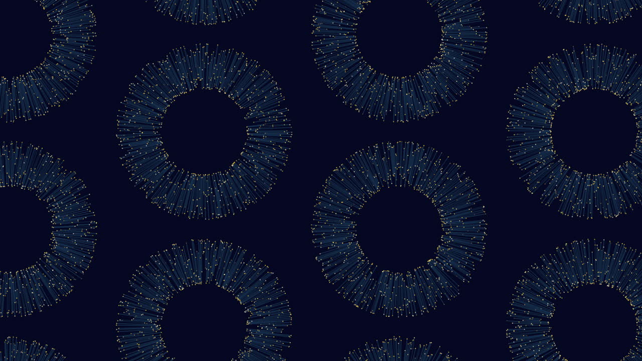 Glowing blue circle pattern on a black background
