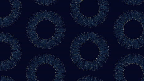 glowing blue circle pattern on a black background