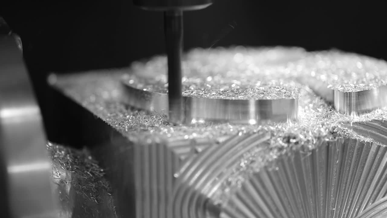 금속 가공 cnc 밀링 기계. 금속 절단 현대 가공 기술.