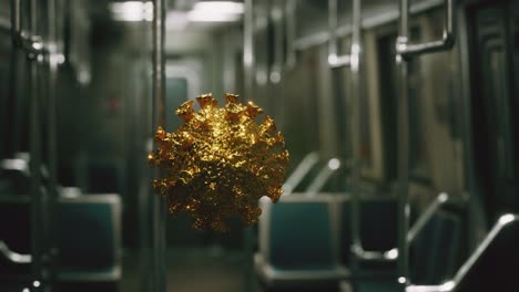 coronavirus covid-19 epidemic in subway car