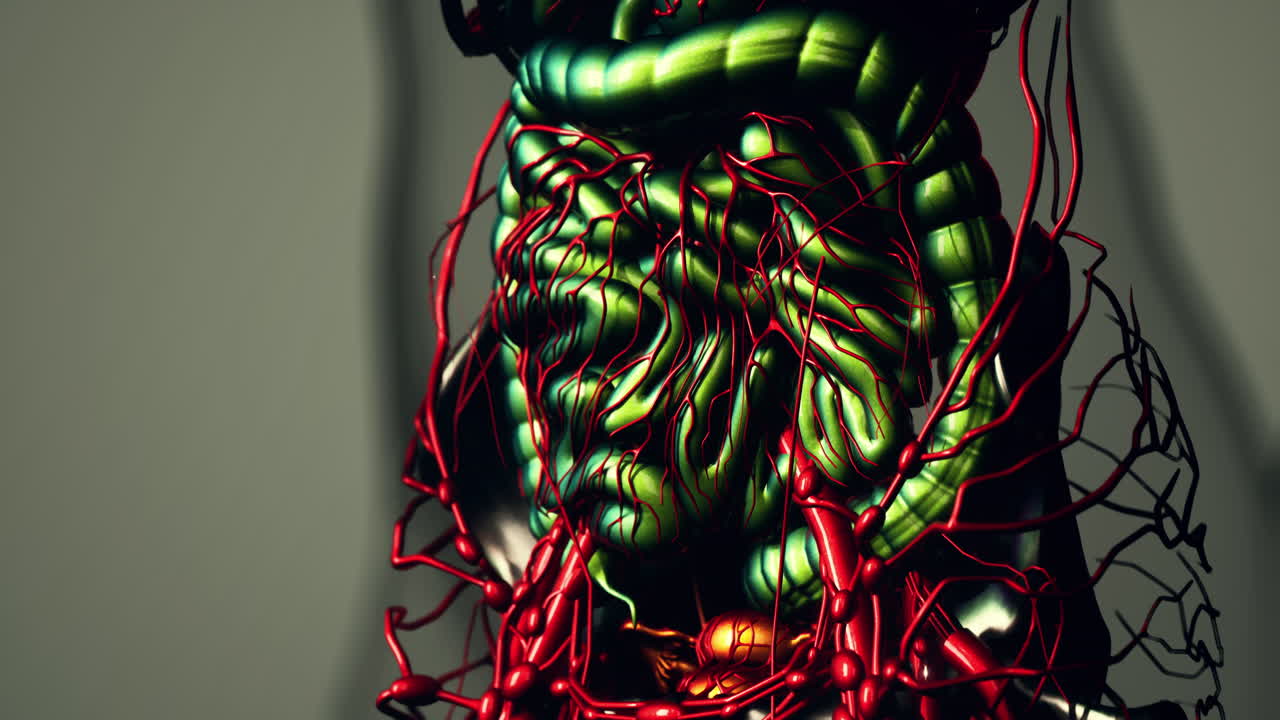 animación de los órganos internos humanos