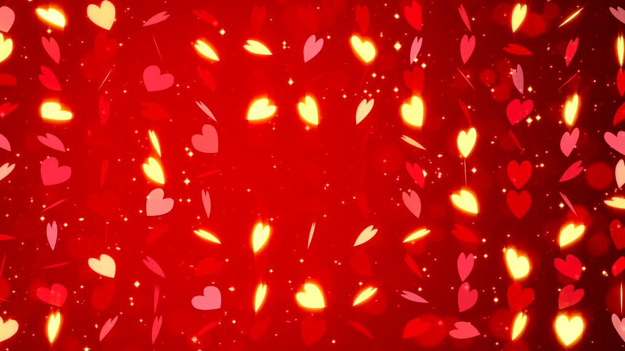 은 심장, 행복한 발렌타인 데이 배경, 3d 렌더링