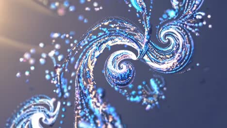 abstract glowing spiral particles