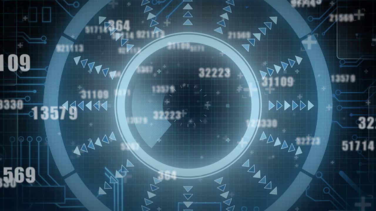 After 1 second grid showing right arc, ring forming, wedge rotating, values updating for analysis