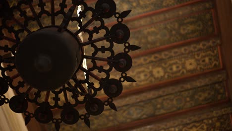 footage capturing the intricate islamic architectural details high inside the cathedral-mosque of córdoba.