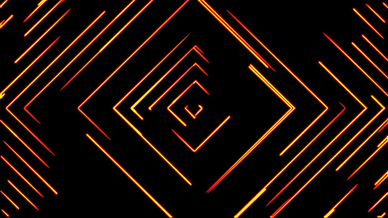 patrones de neón sin costuras populares. líneas rectas 2d con contorno móvil de neón. video 4k.