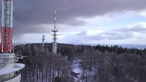 aerial drone sunset flyover heidelberg tv antenne germany