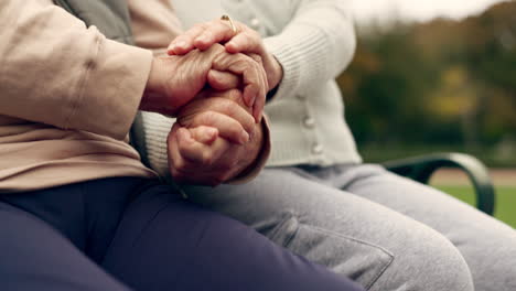 relax, empathy and support with old couple holding