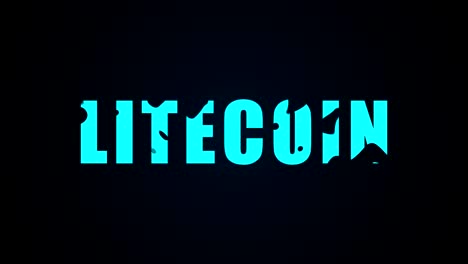 texto de litecoin. fondo de animación líquida