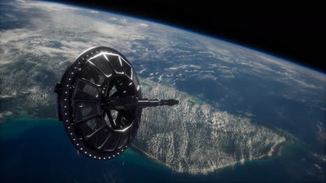 futuristic-Space-satellite-orbiting-the-earth