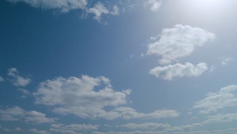 dramatic majestic amazing blue sky. puffy fluffy white clouds. time lapse.