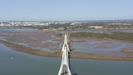 bridge ponte and road traffic near portimao, in the faro district, portugal