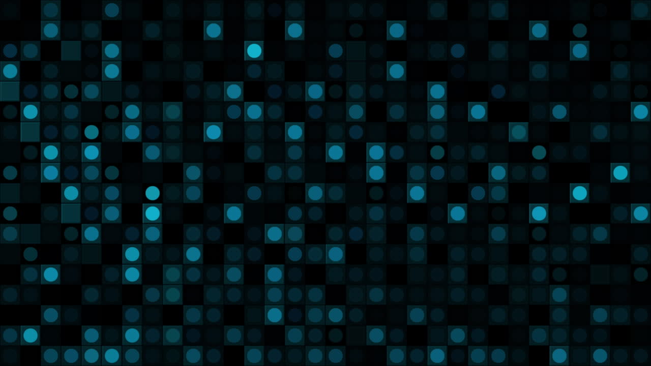 Abstract Dark Blue Pattern of Circles and Squares