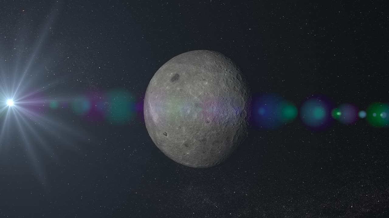 la luna en el espacio