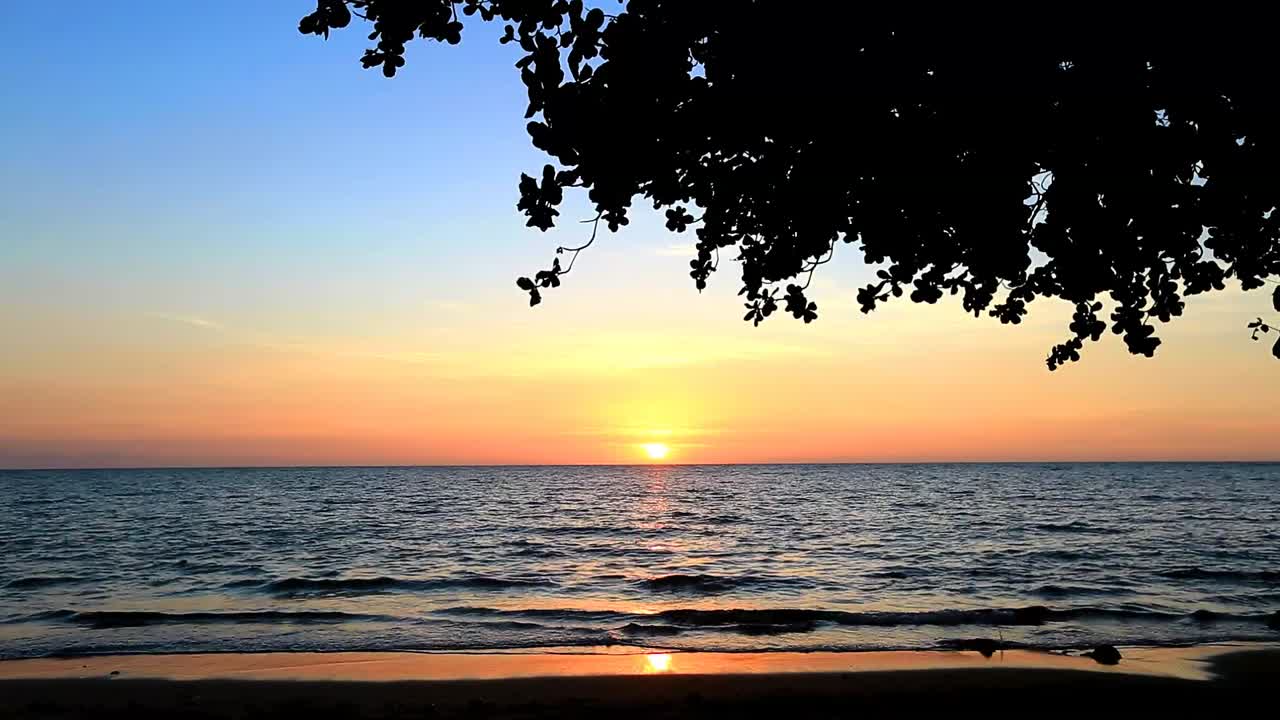 하와이 - 하와이 빅 아일랜드에서 일몰 감상