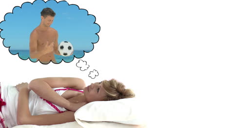 sleeping woman dreaming