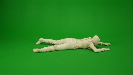 green screen isolated chroma key video capturing a mummy dancing and singing actively into the. green screen isolated chroma key video capturing a mummy dancing and singing actively into the microphone. haloween holidays. mock up, workspace for your promotion clip or advertisement