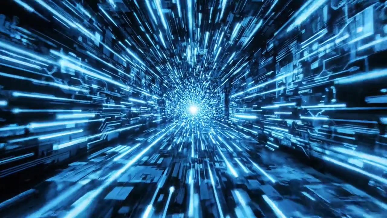 A Dynamic Visualization of Light and Data: Exploring the Concept of Speed and Connectivity Through an Evolving Digital Landscape