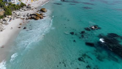 Aerial-view-of-beach-on-a-sunny-day-4k