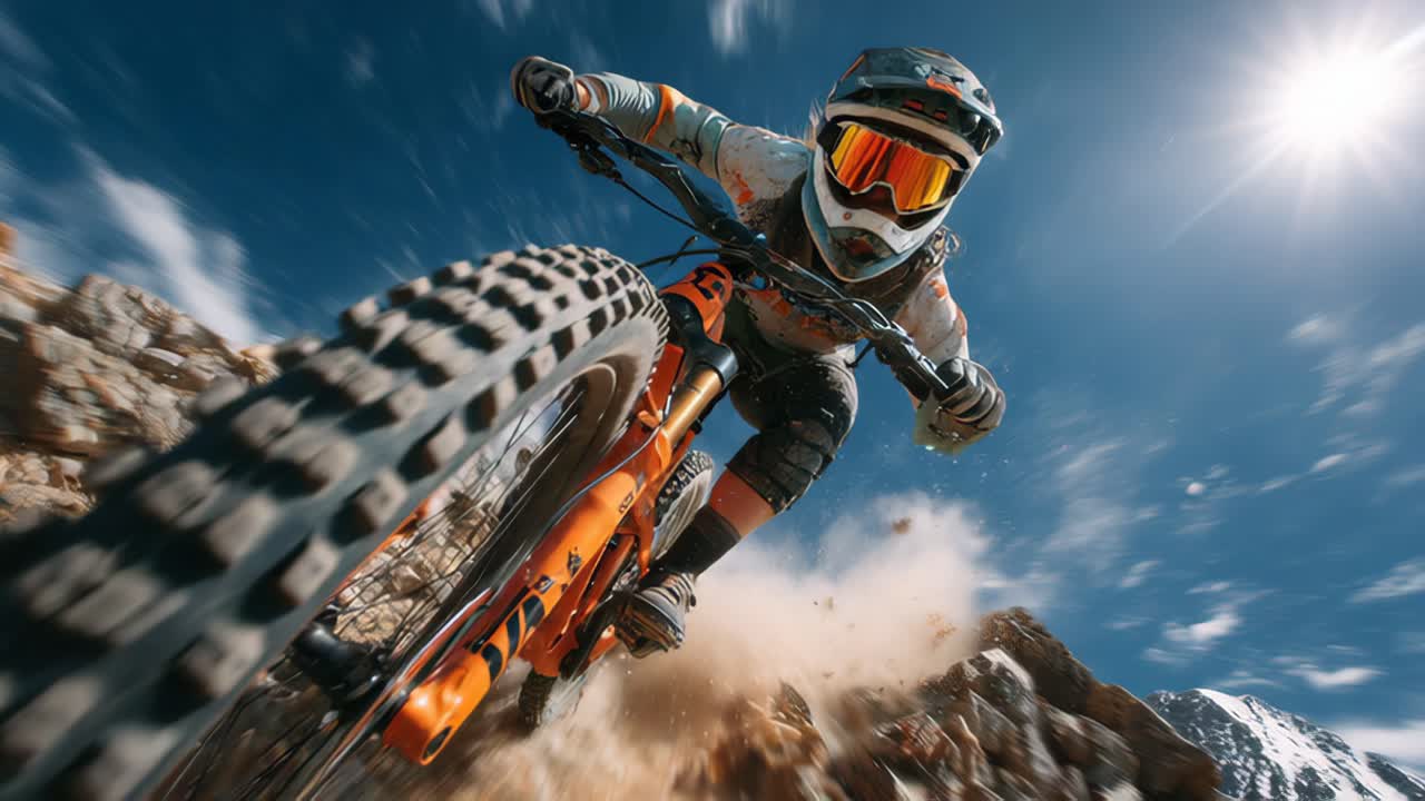 Aventura emocionante de mountain bike por encostas rochosas